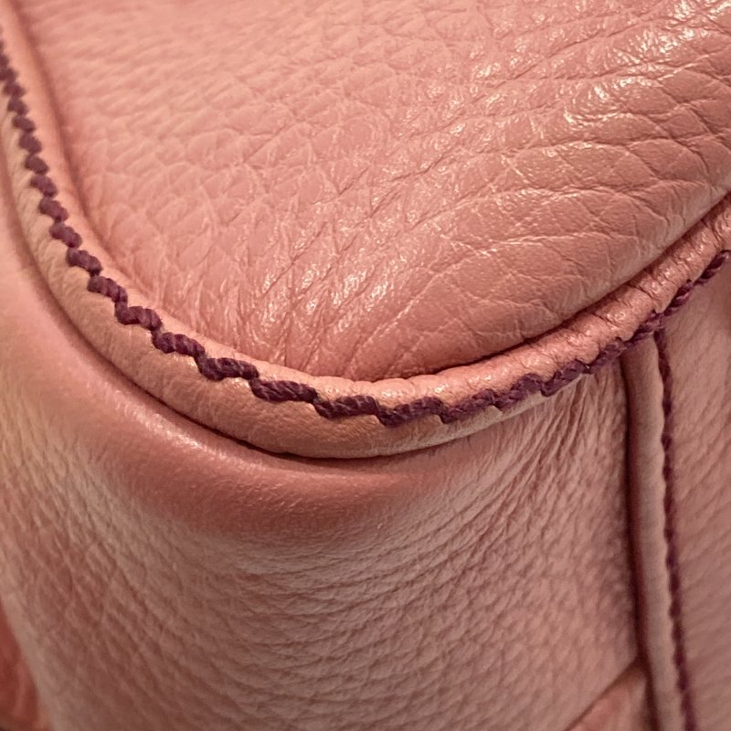 CHANEL 香奈兒 A23050 LAX Tassel bowler 牛皮 手提包 粉色 銀釦-13