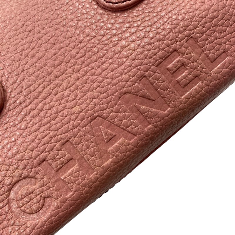 CHANEL 香奈兒 A23050 LAX Tassel bowler 牛皮 手提包 粉色 銀釦-19