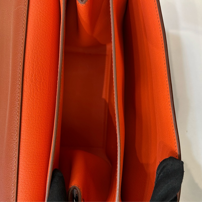 Hermes 磚橘OPLI 28折疊斜背包-7
