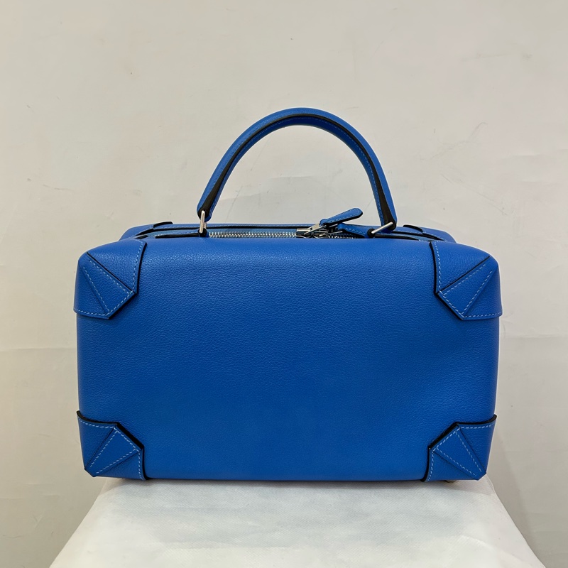 Hermes 藍山羊皮銀釦MAIBOX 29-0