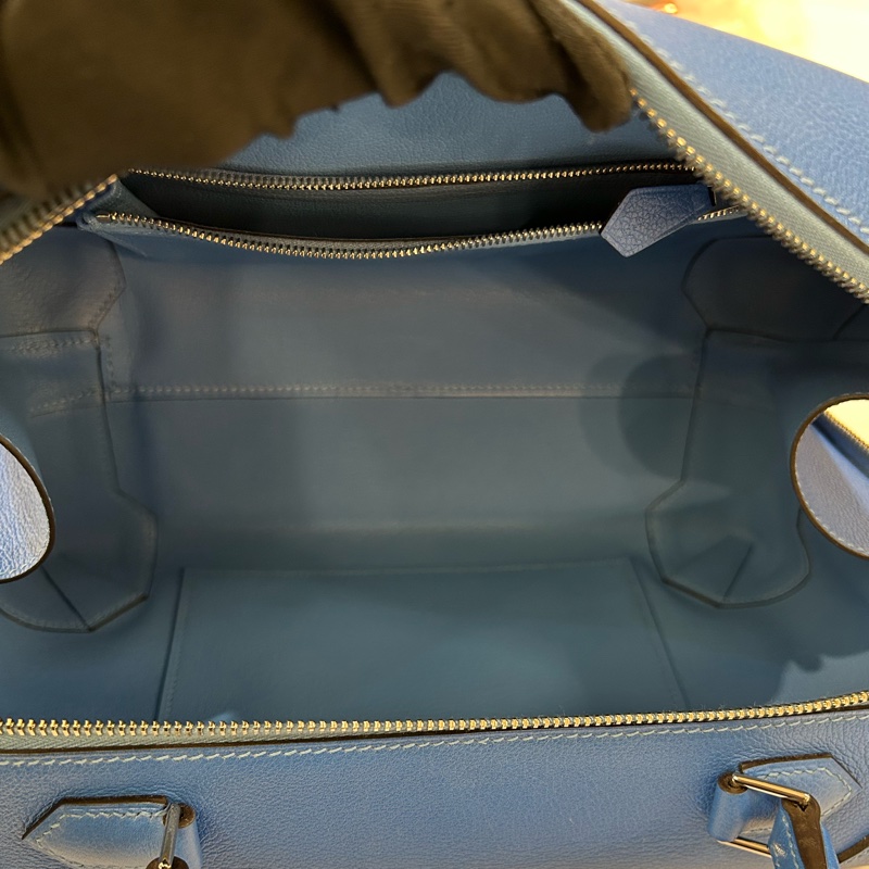 Hermes 藍山羊皮銀釦MAIBOX 29-8