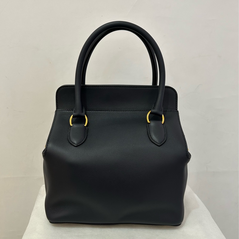 Hermes黑藍SWIFT 金釦Too box-3