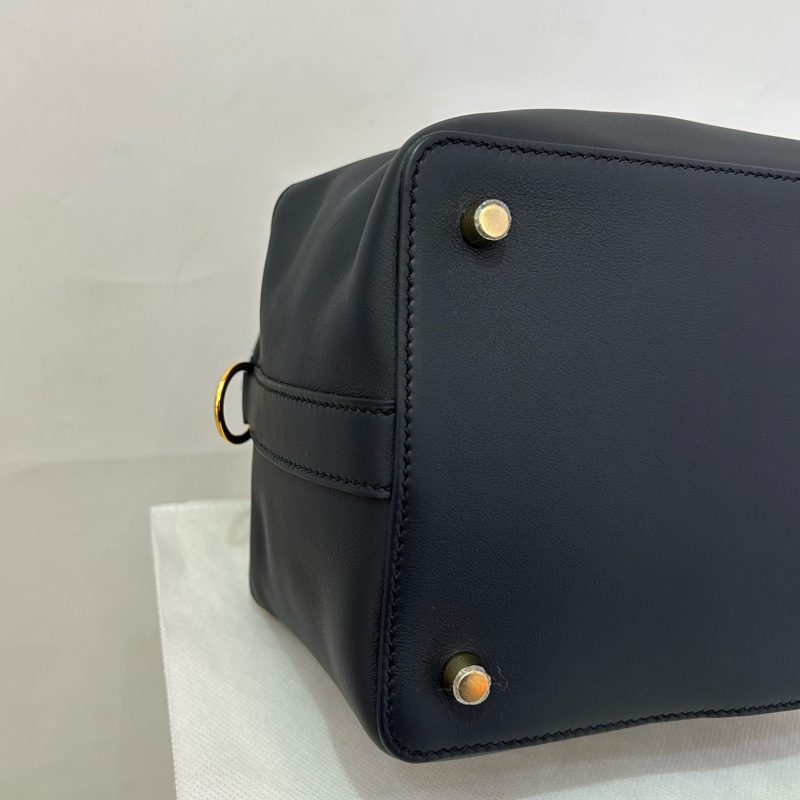 Hermes黑藍SWIFT 金釦Too box-6