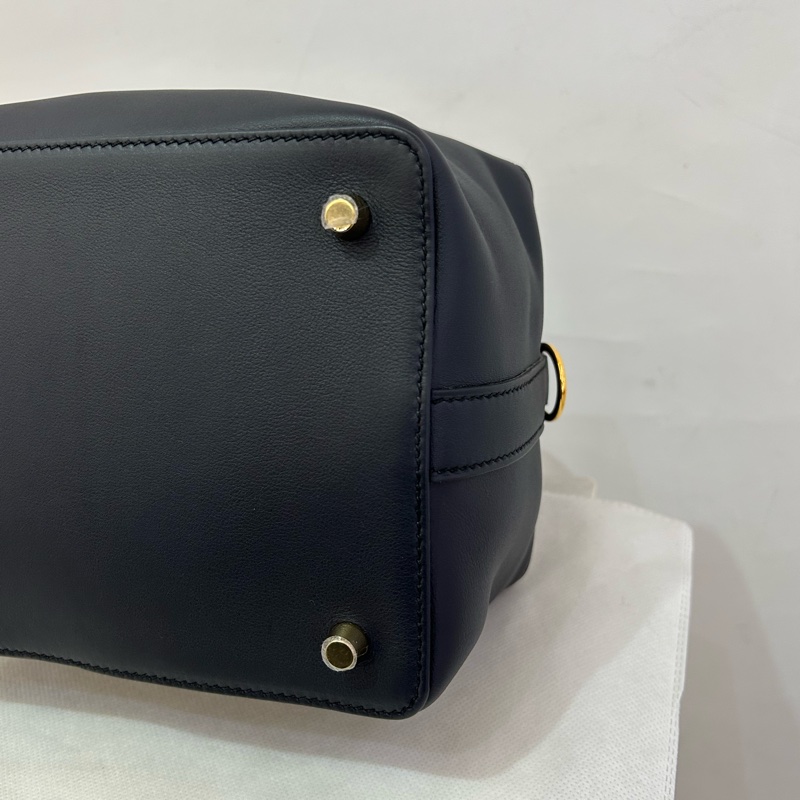 Hermes黑藍SWIFT 金釦Too box-7