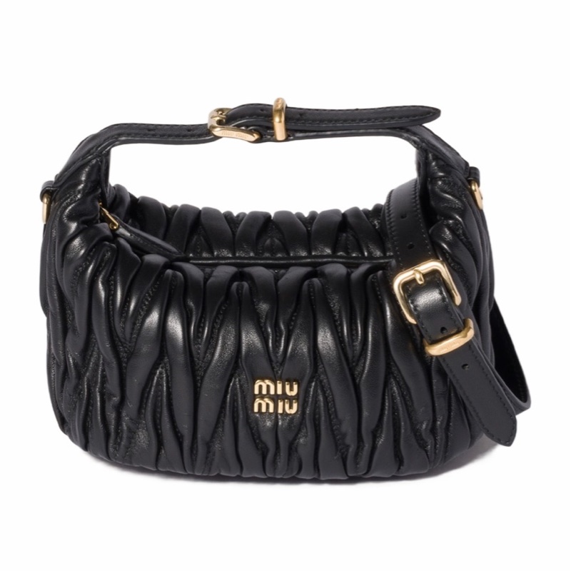 Miu Miu 女士 馬特拉塞凸紋納帕皮手拿包均碼碼15cm*8cm*8.5cm-0