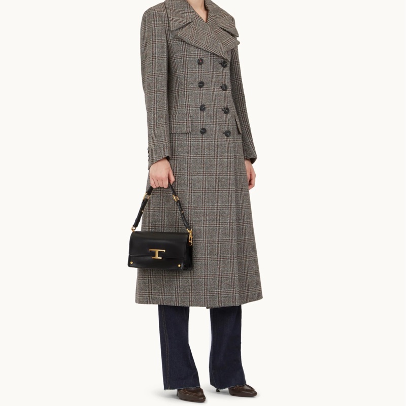 Tod’s 女士 黑色T logo迷你單肩包均碼碼23.5 x 11 x 14.5 CM-4