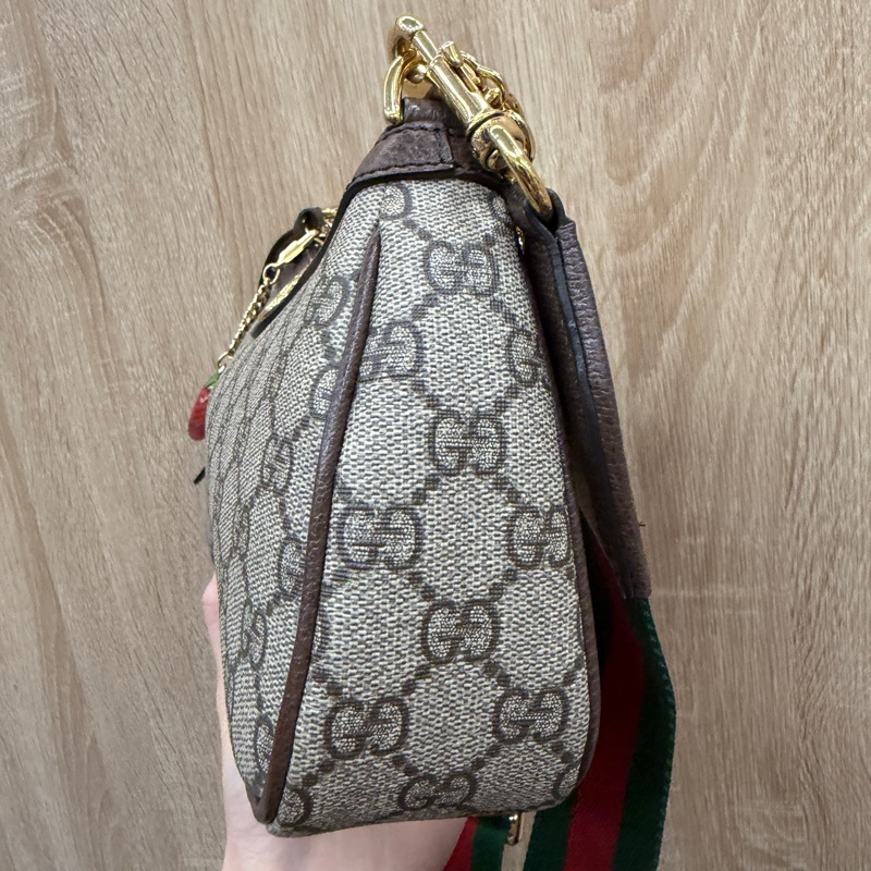 Gucci PVC咖牛皮Ophidia GG手提肩斜背包-2
