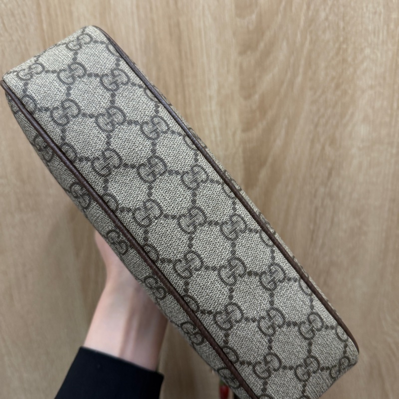 Gucci PVC咖牛皮Ophidia GG手提肩斜背包-8