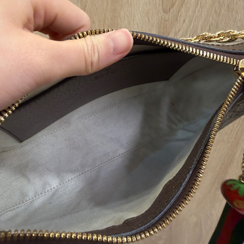 Gucci PVC咖牛皮Ophidia GG手提肩斜背包-11