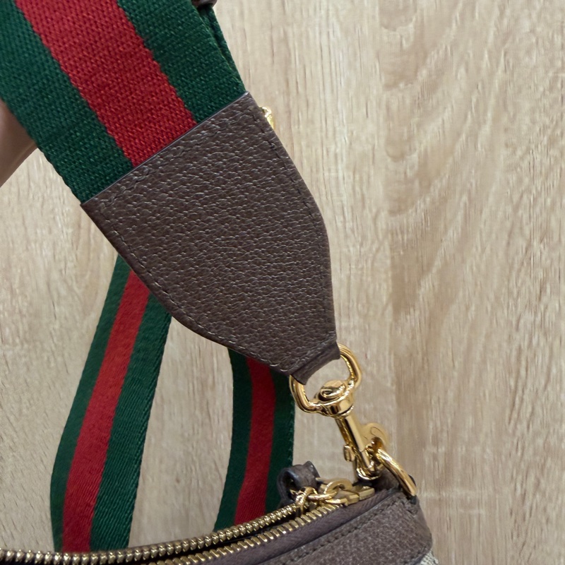 Gucci PVC咖牛皮Ophidia GG手提肩斜背包-16