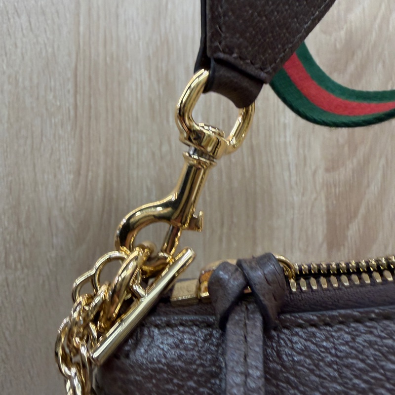 Gucci PVC咖牛皮Ophidia GG手提肩斜背包-17
