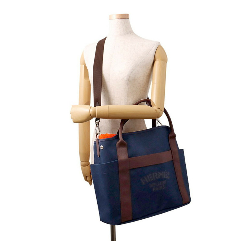 Hermes Hermès Sac de Pansage Groom 海軍藍/Fu Y 刻字 2way 單肩包-4