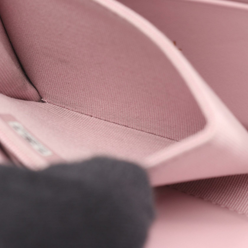 香奈兒 (CHANEL) 絎縫拉鍊皮夾 AP3999 粉紅皮革金五金 二手 CC-5