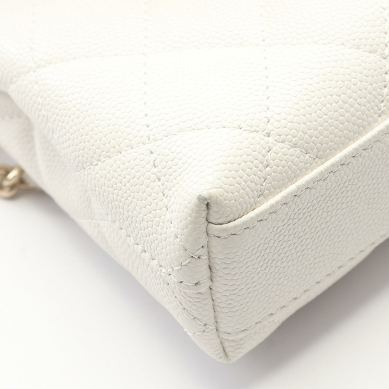 香奈兒 Coco Handle 迷你絎縫鏈條單肩斜背包 AP4244 白色-6