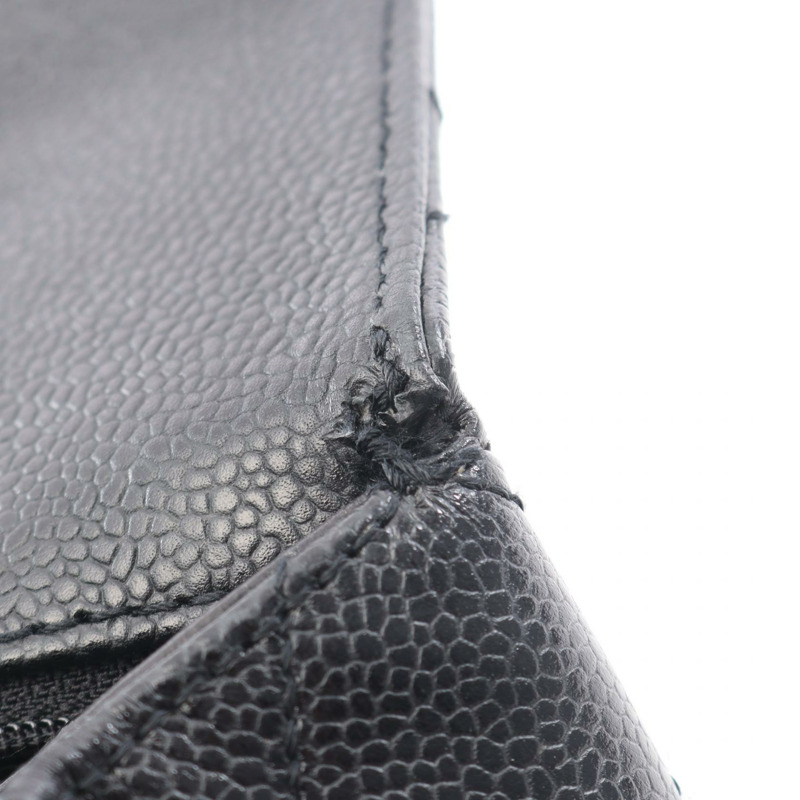 香奈兒 (CHANEL) Matelasse 手提包，粒面小牛皮，黑色，二手，女士，金色五金，CC Coco-7