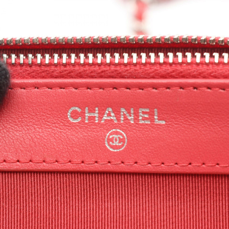 香奈兒 (CHANEL) Matelasse Chain Shoulder Crossbody Bag Wallet WOC leather Pink Used CC-4