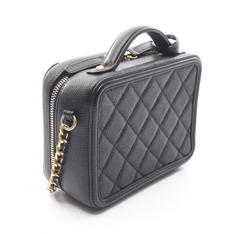 香奈兒 CC Figley 小號 Vanity 鏈條斜背包 A93342 皮革 GHW-1