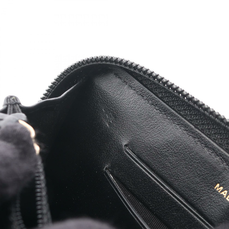 香奈兒 Boy Chanel 圓形拉鍊皮夾 A80566 黑色皮革 二手 女士 GHW CC Coco-7