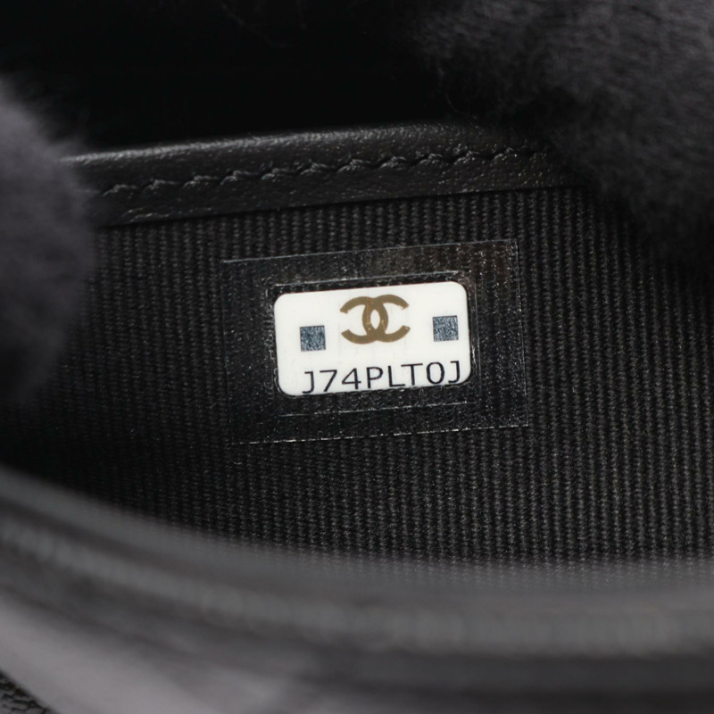 香奈兒 (CHANEL) Matelasse 雙折長錢包，小牛皮材質，黑色，金色五金，二手，女士 CC-5