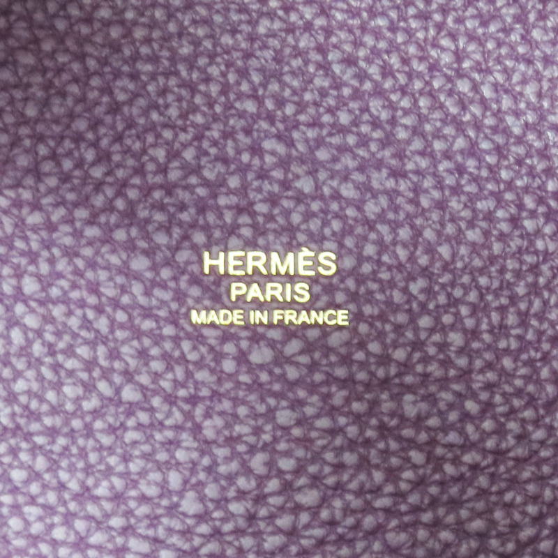 黑醋栗紫 Taurillon牛皮 Picotin Lock 18 手提包 U刻【HERMES 愛馬仕】 H073597CCN5-5