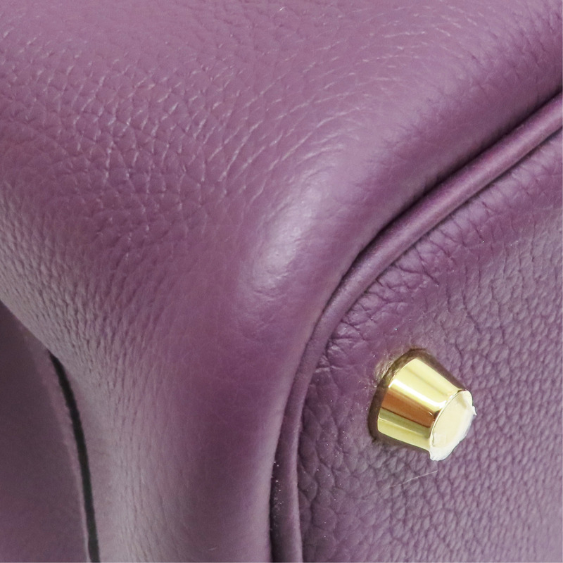 黑醋栗紫 Taurillon牛皮 Picotin Lock 18 手提包 U刻【HERMES 愛馬仕】 H073597CCN5-8