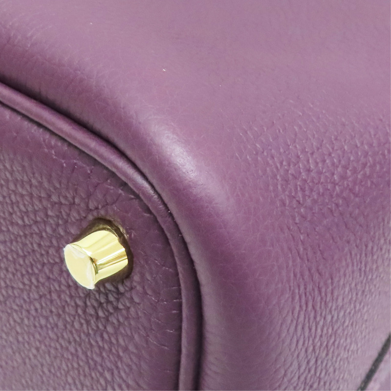 黑醋栗紫 Taurillon牛皮 Picotin Lock 18 手提包 U刻【HERMES 愛馬仕】 H073597CCN5-11