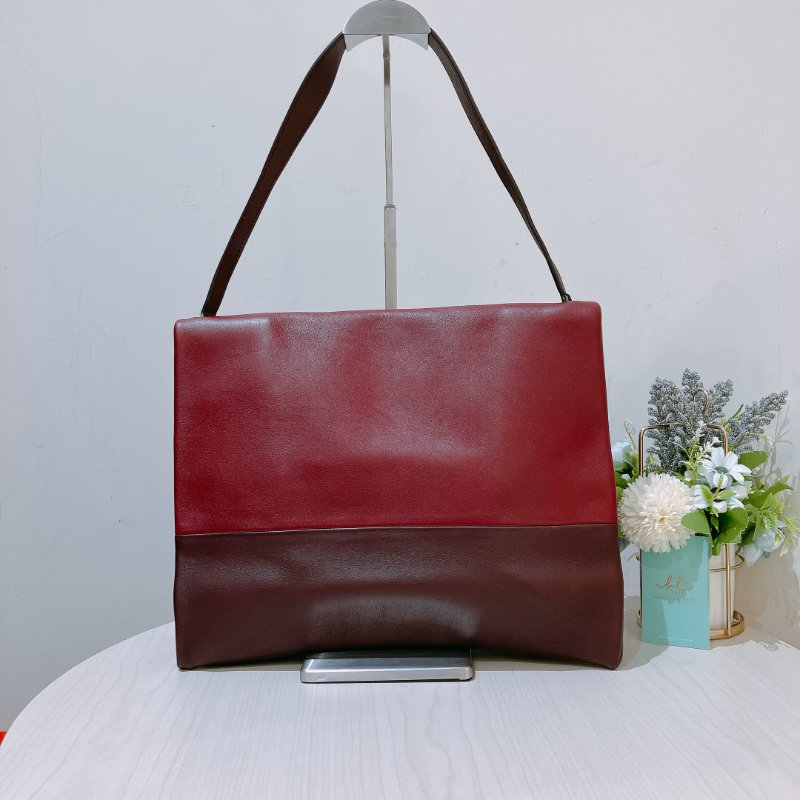 TK1942 Celine 思琳單肩包包All Soft Tote Bag Calfskin Wine Red-2