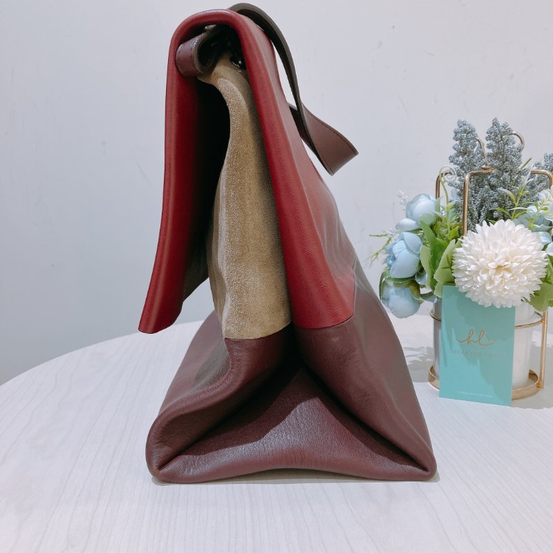 TK1942 Celine 思琳單肩包包All Soft Tote Bag Calfskin Wine Red-12