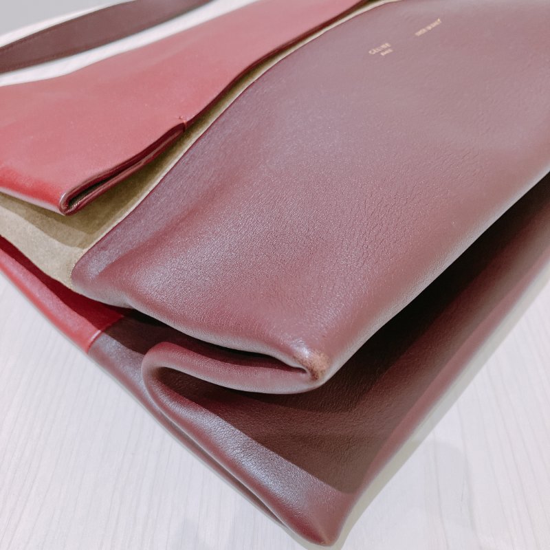 TK1942 Celine 思琳單肩包包All Soft Tote Bag Calfskin Wine Red-19