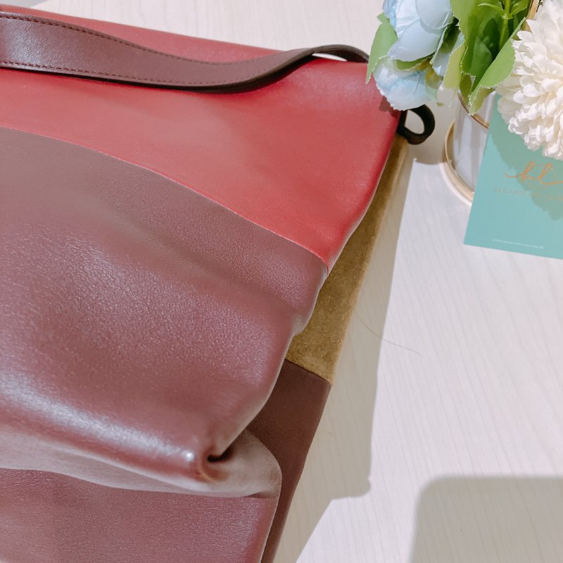 TK1942 Celine 思琳單肩包包All Soft Tote Bag Calfskin Wine Red-22