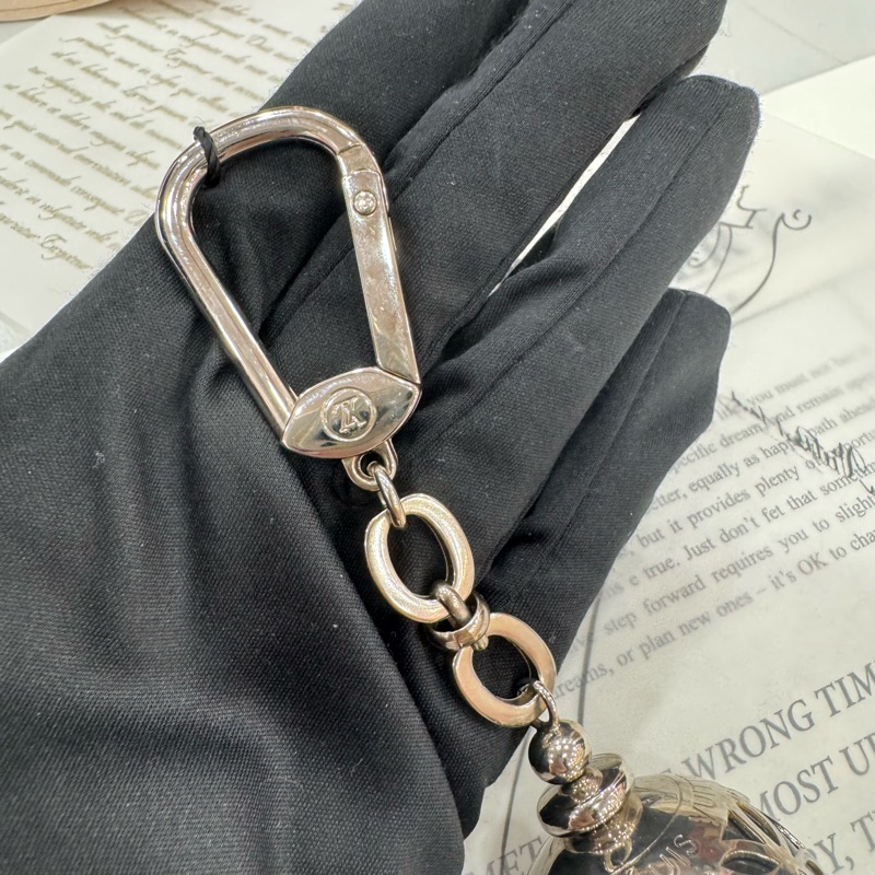 Louis Vuitton 黑色貓眼 吊飾 vintage 中古-5