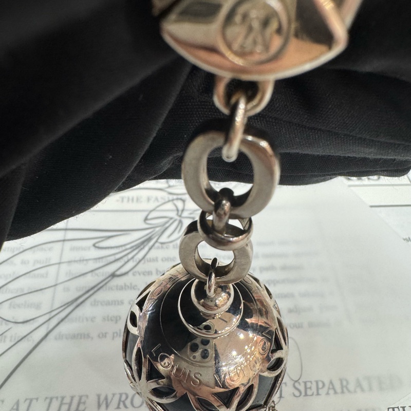 Louis Vuitton 黑色貓眼 吊飾 vintage 中古-7