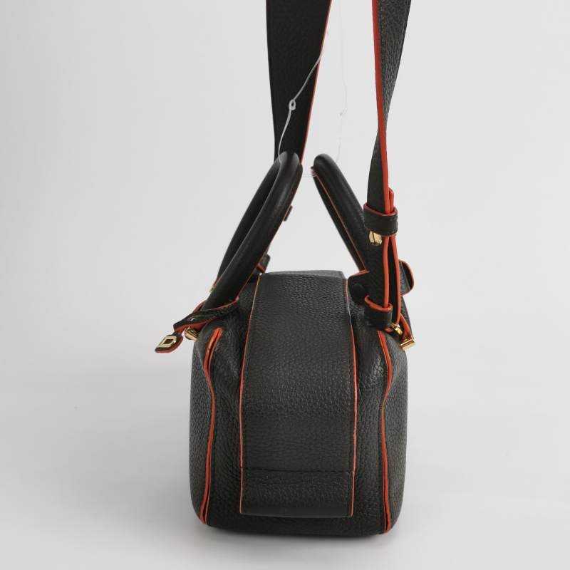 Delvaux Coolbox迷你牛皮拼色D形飾扣斜挎包單肩包-2