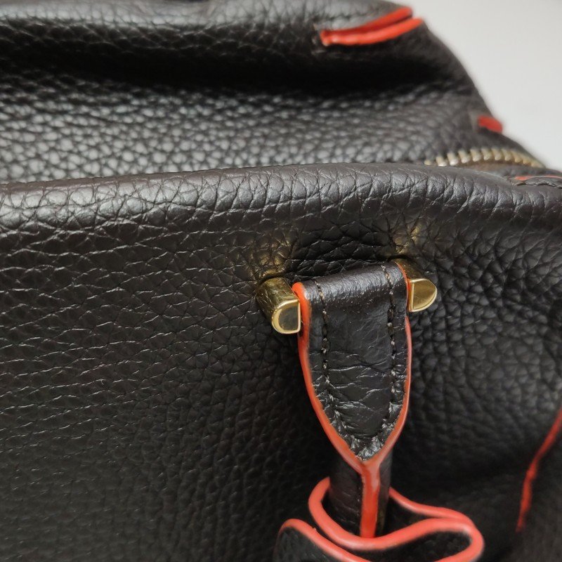 Delvaux Coolbox迷你牛皮拼色D形飾扣斜挎包單肩包-11