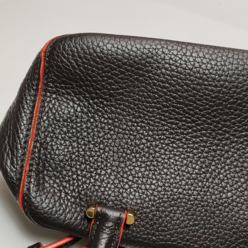 Delvaux Coolbox迷你牛皮拼色D形飾扣斜挎包單肩包-17