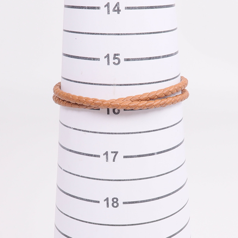 HERMES Swift皮革Glenan Double Tour Bracelet金扣手帶Gold-8