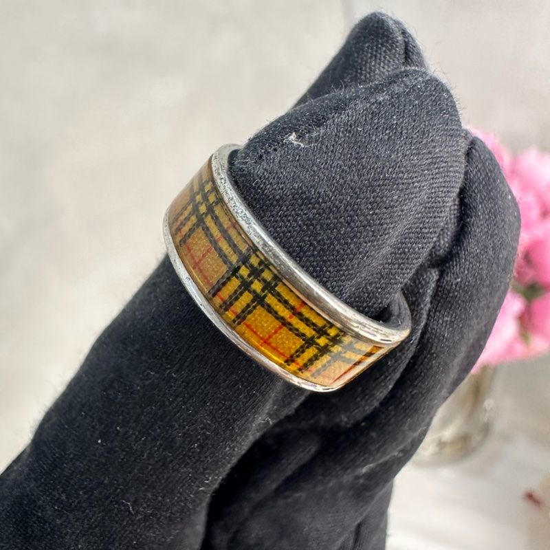 Burberry 中古經典格紋戒指-8