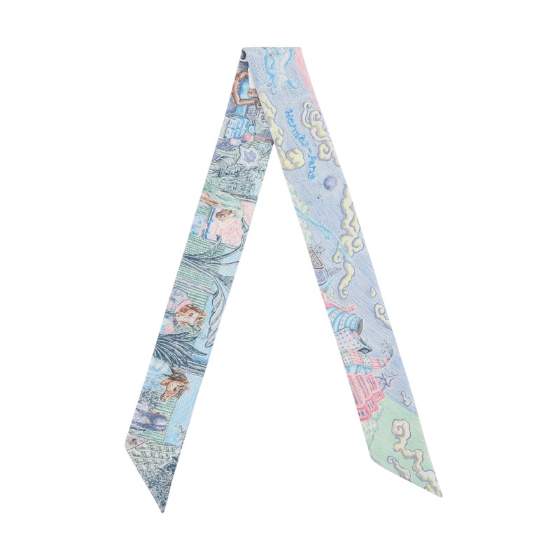 2026新款 全新 愛馬仕City of Light Twilly絲巾 原價NT$ 8,400-7