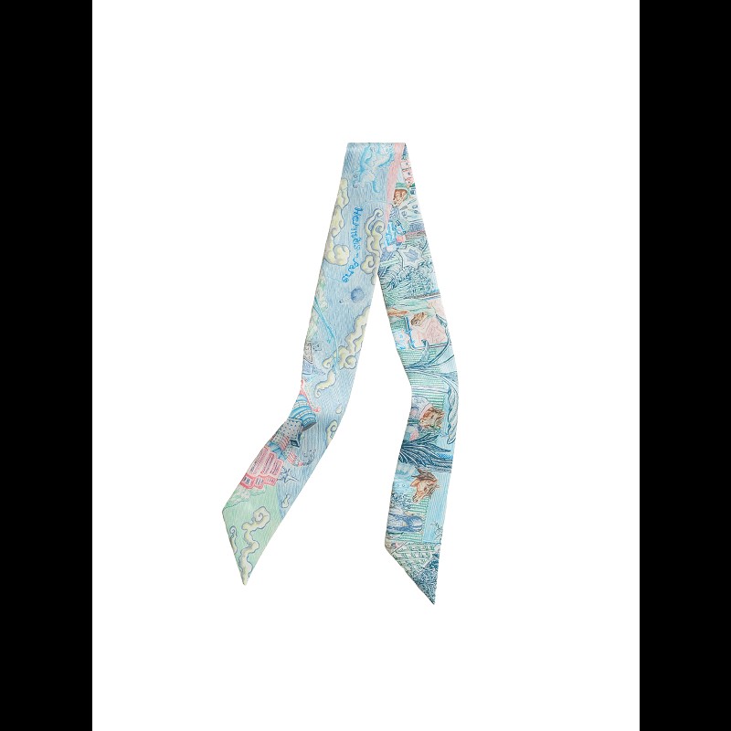 2026新款 全新 愛馬仕City of Light Twilly絲巾 原價NT$ 8,400-8