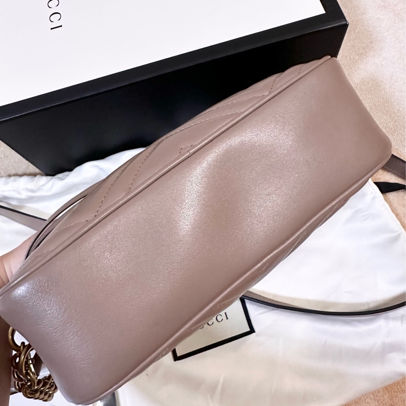 Gucci Marmont 中號相機包 (24cm) 藕粉色-3