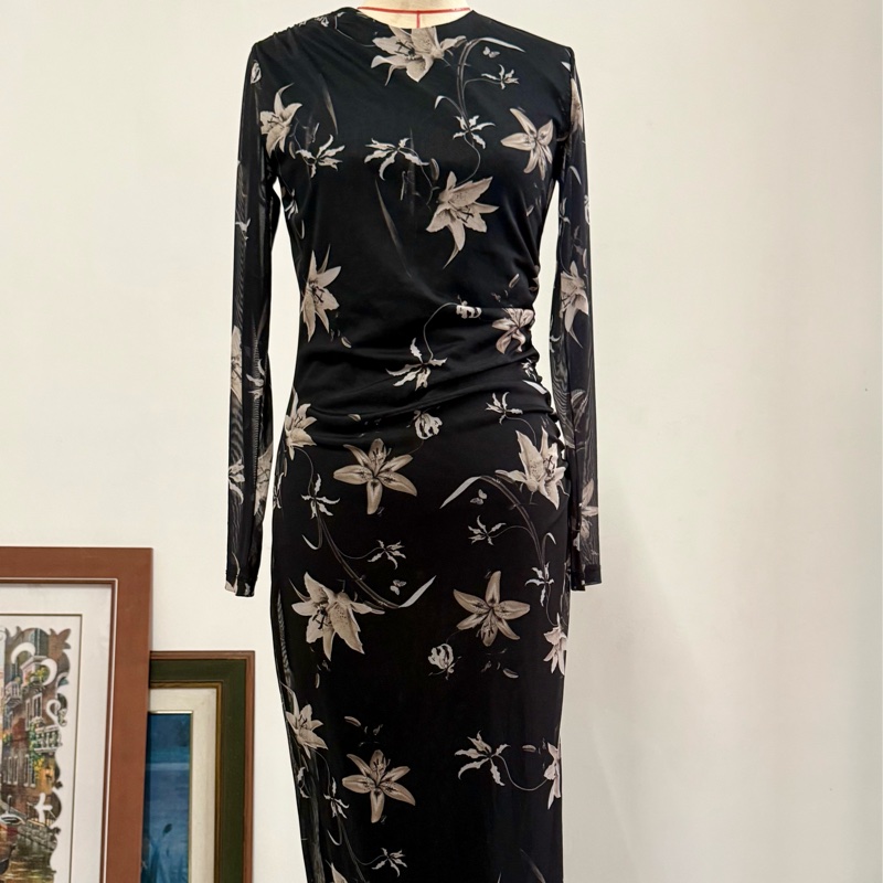 Allsaints CAIA 紗網造型洋裝-0