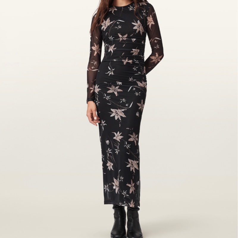 Allsaints CAIA 紗網造型洋裝-9