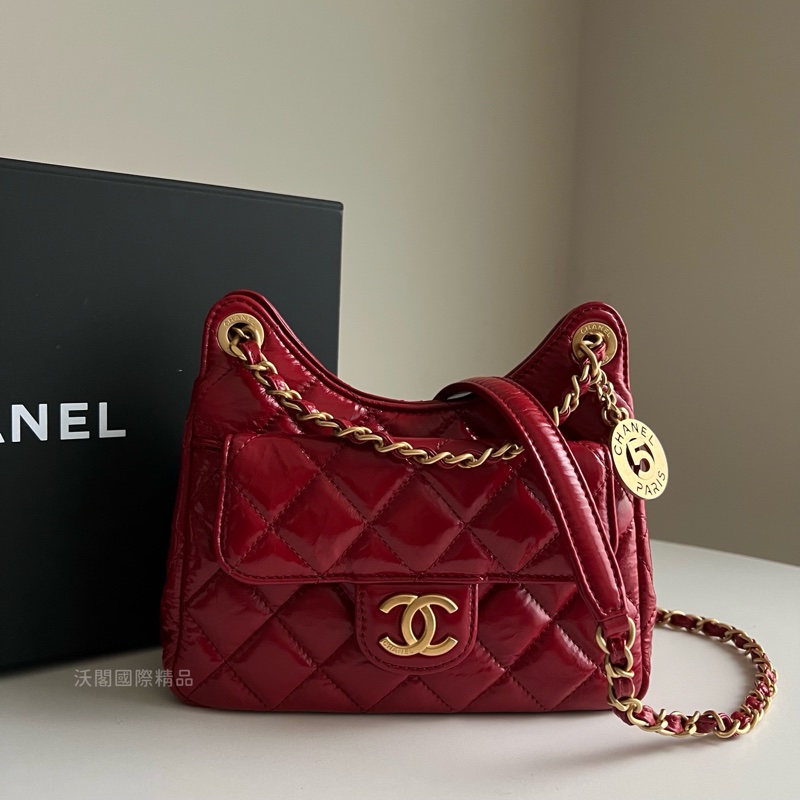 Chanel 小號天貓/鏈條包 （紅色）-1