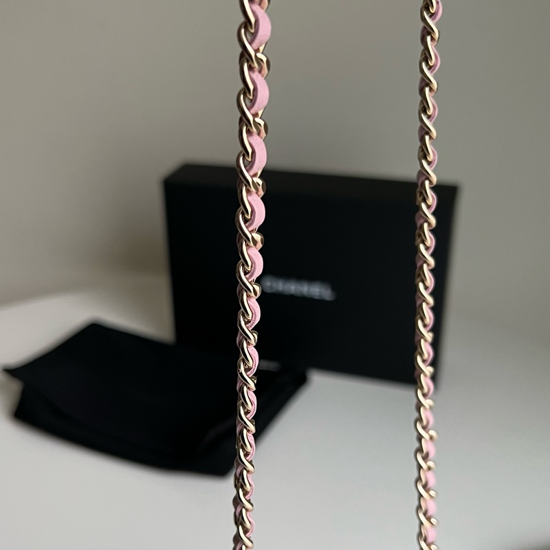 Chanel VIP限定千鳥格粉色貝殼包-13