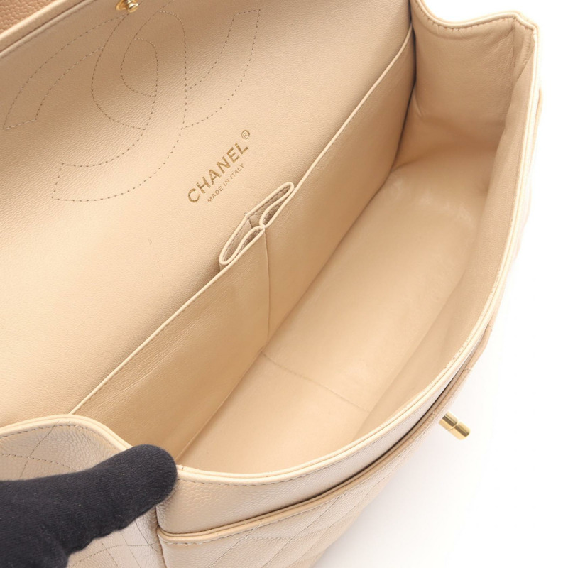 香奈兒 Deca Matelasse 30 經典大號 W 翻蓋鏈條肩背包 A58600 二手-2