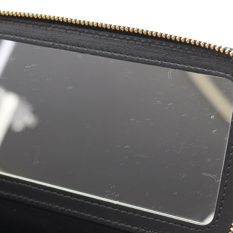 香奈兒 (CHANEL) Matelasse 肩鍊斜挎化妝包，小牛皮材質，黑色，二手，金色五金-5