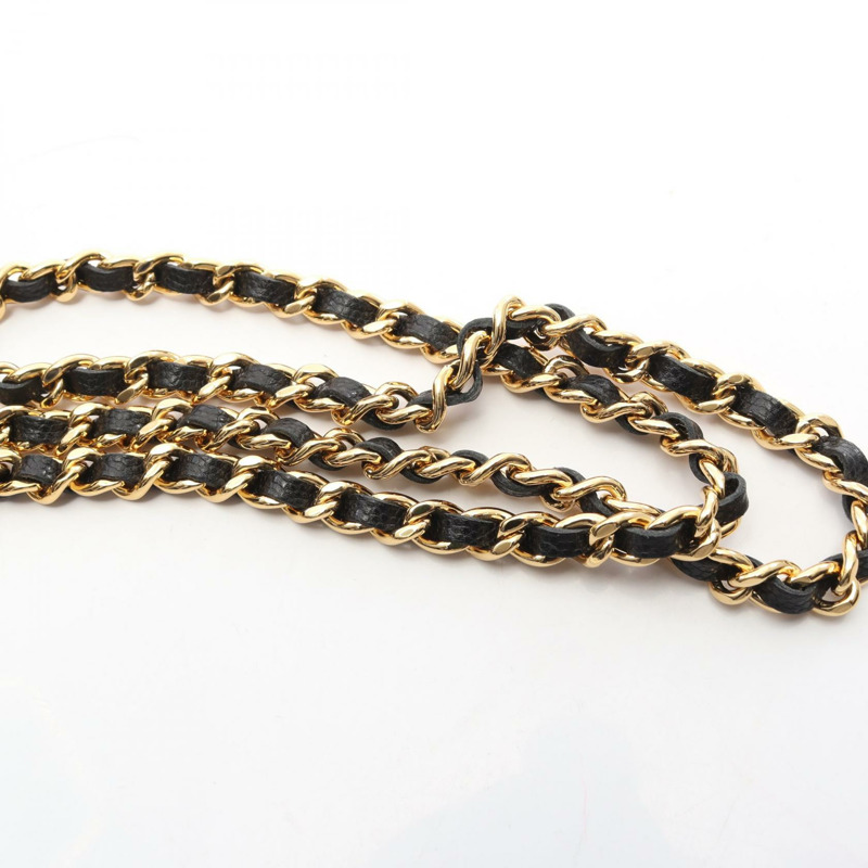 香奈兒 (CHANEL) Matelasse 肩鍊斜挎化妝包，小牛皮材質，黑色，二手，金色五金-8