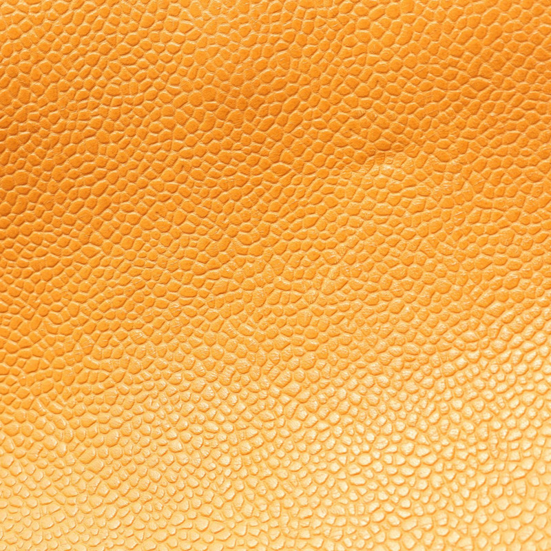 香奈兒手提鏈條單肩包，小牛皮材質，橘色，金色五金，二手女款-10