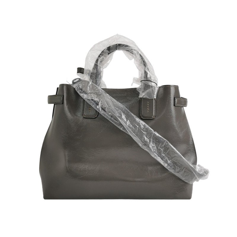 Burberry The Banner班納中號牛皮純色字母Logo雙搭扣斜挎包單肩包-0
