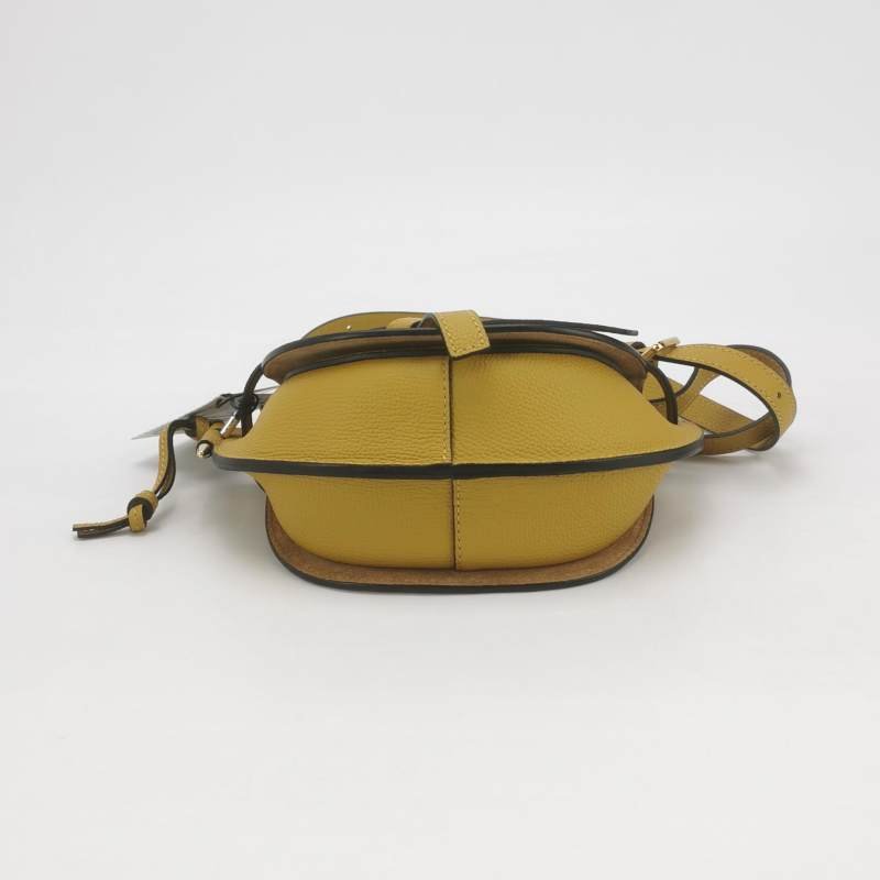 Loewe Gate迷你牛皮純色蝴蝶結束帶斜挎包單肩包 9.8新-5